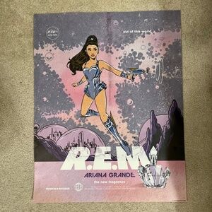 Ariana Grande R.E.M. Perfume Display Poster